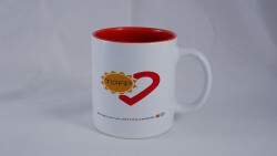 TOFD Kırmızı Beyaz Özel Tasarım Sevgililer Günü Aşk Temalı Kupa 01 - 2