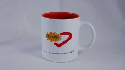 TOFD Kırmızı Beyaz Özel Tasarım Sevgililer Günü Aşk Temalı Kupa 02 - 2